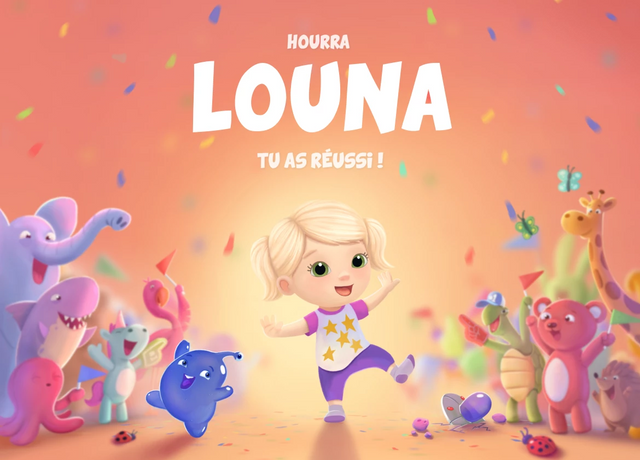 Hourra, Louna ! Tu as réussi !