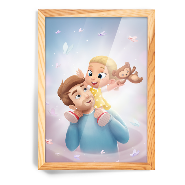 Portrait pour papa + enfant