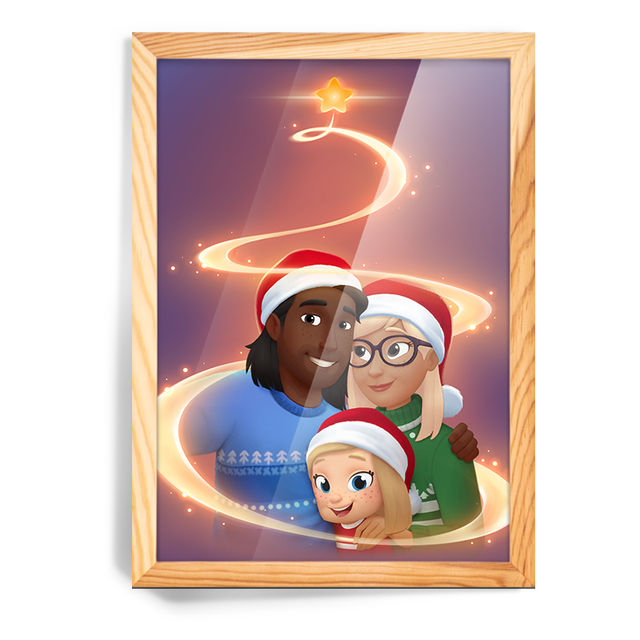 Portrait de Noël pour famille