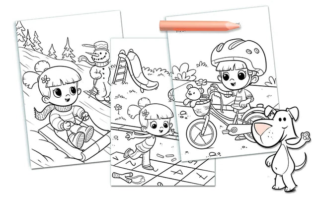 Coloriage gratuit "Au fil des saisons"