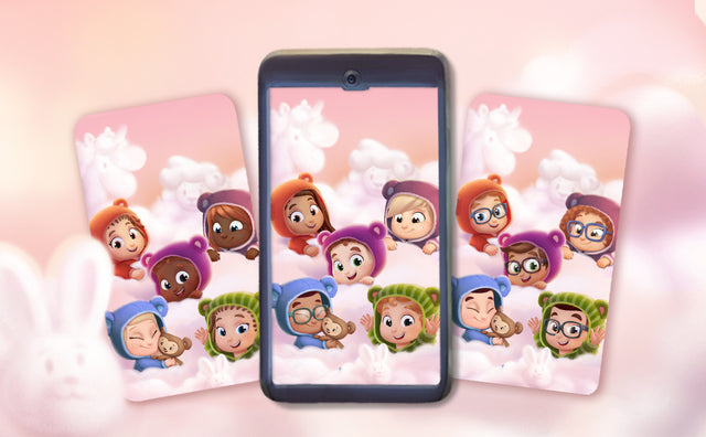 Fond d'écran personnalisé et gratuit pour cinq enfants