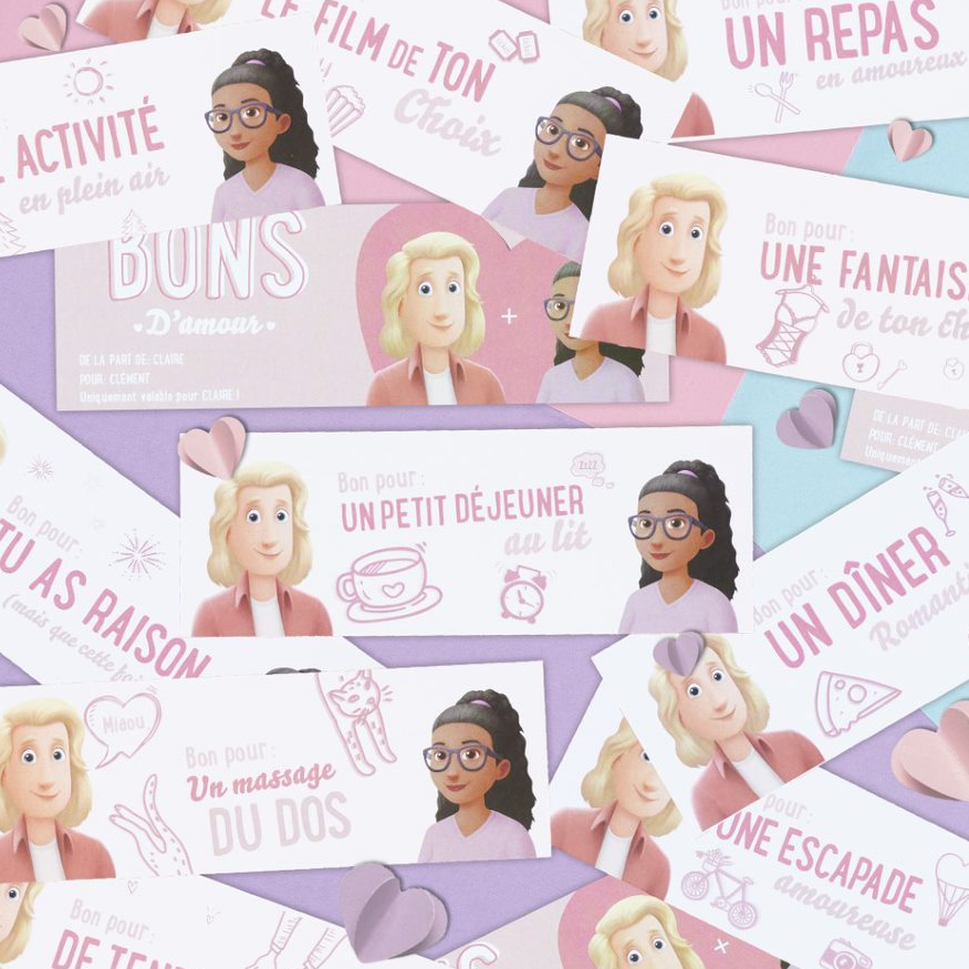 BONS D’AMOUR PERSONNALISÉS pour les couples !