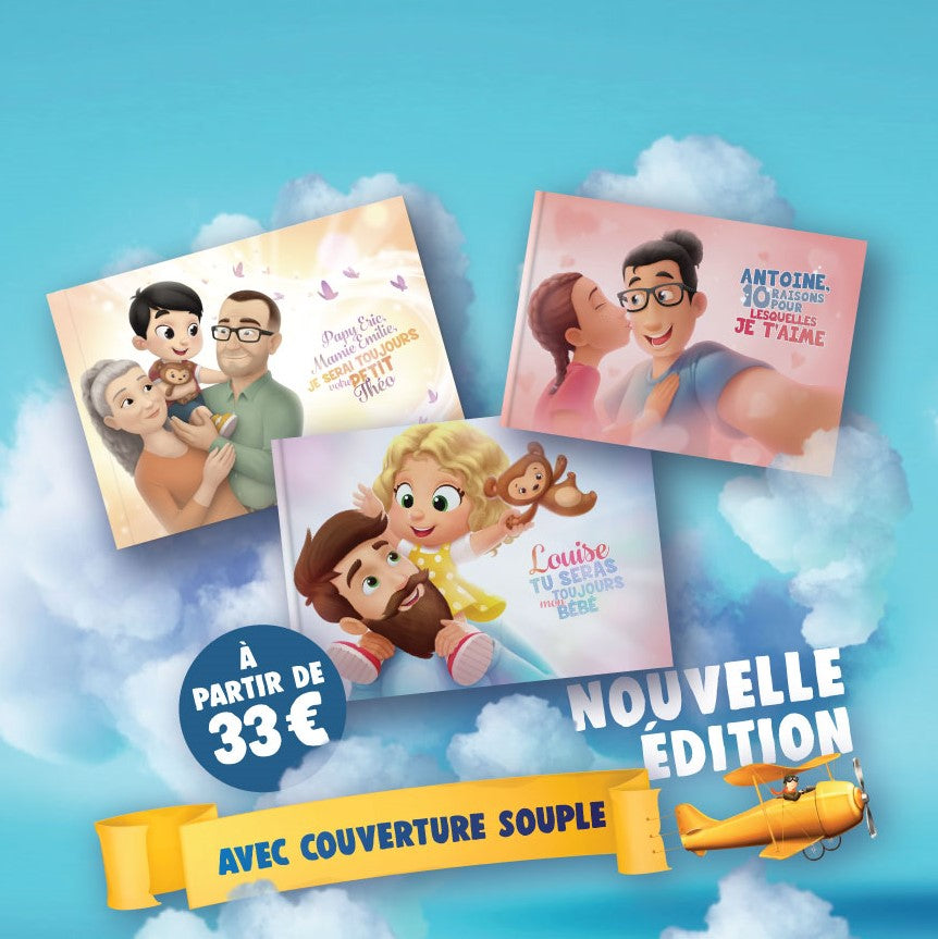 Livres personnalisés avec des couvertures souples !