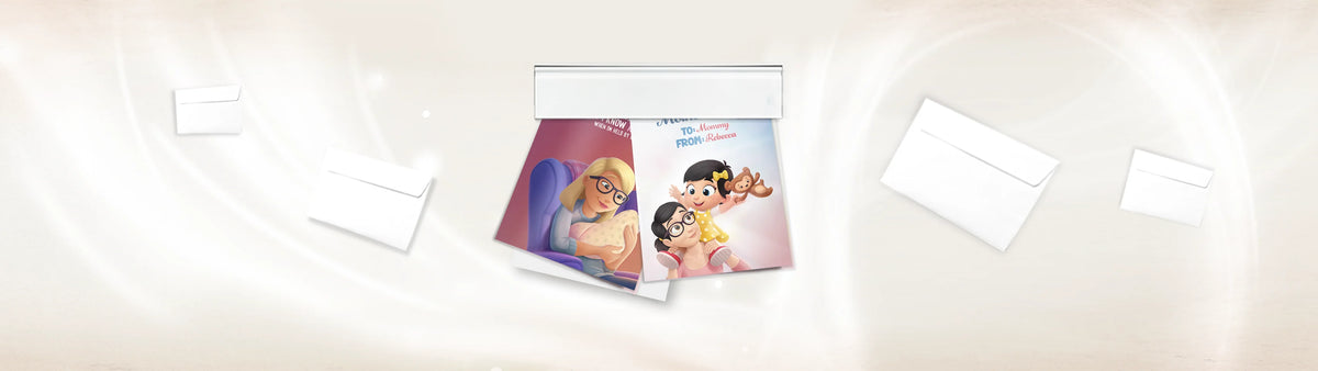 Rendez la fête des mères encore plus spéciale avec une de nos cartes de vœux personnalisés ! Choisissez votre favorite et entrez votre petit message à l'intérieur !