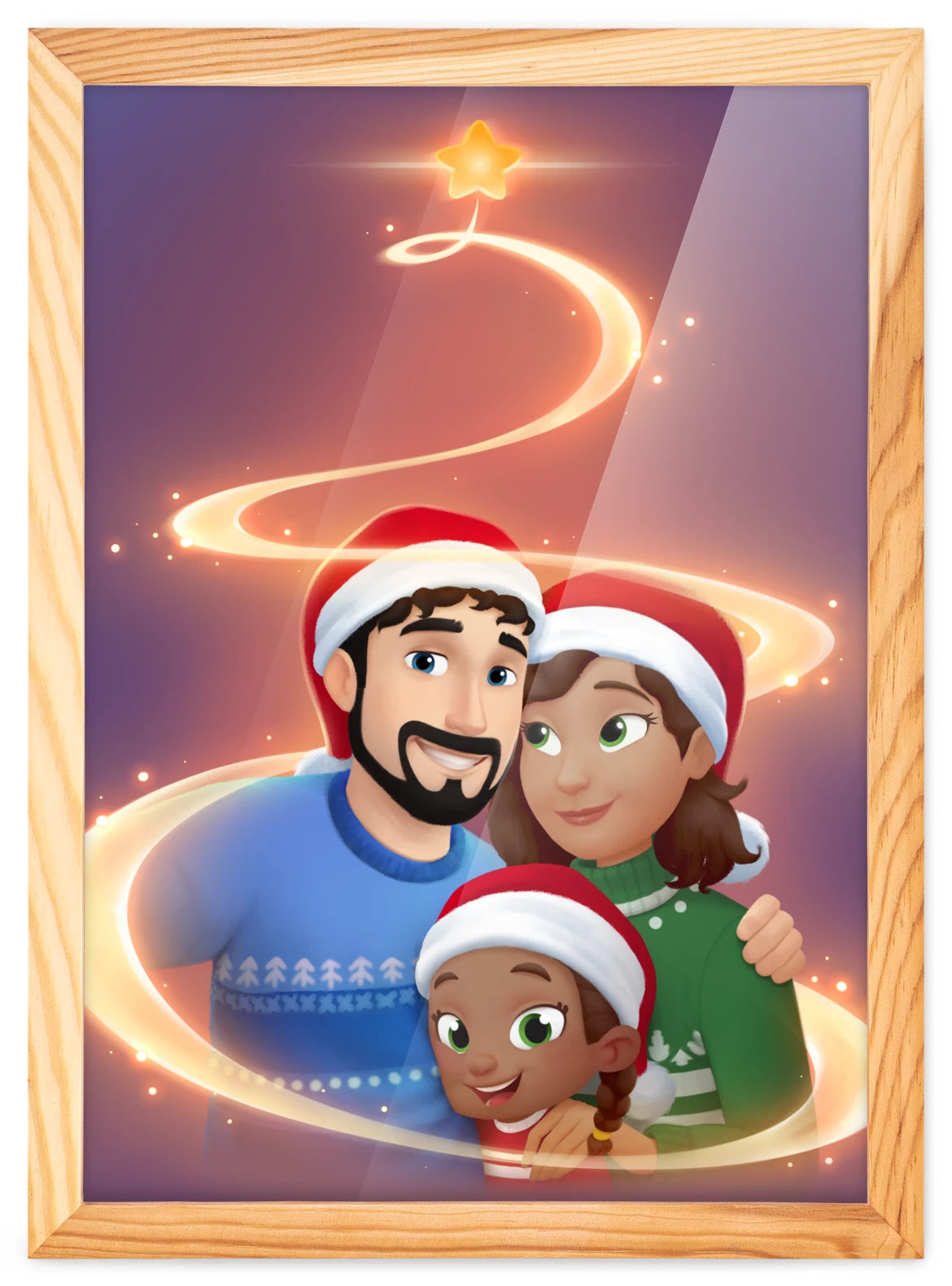 Portrait de Noël pour famille
