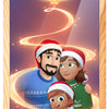 Portrait de Noël pour famille