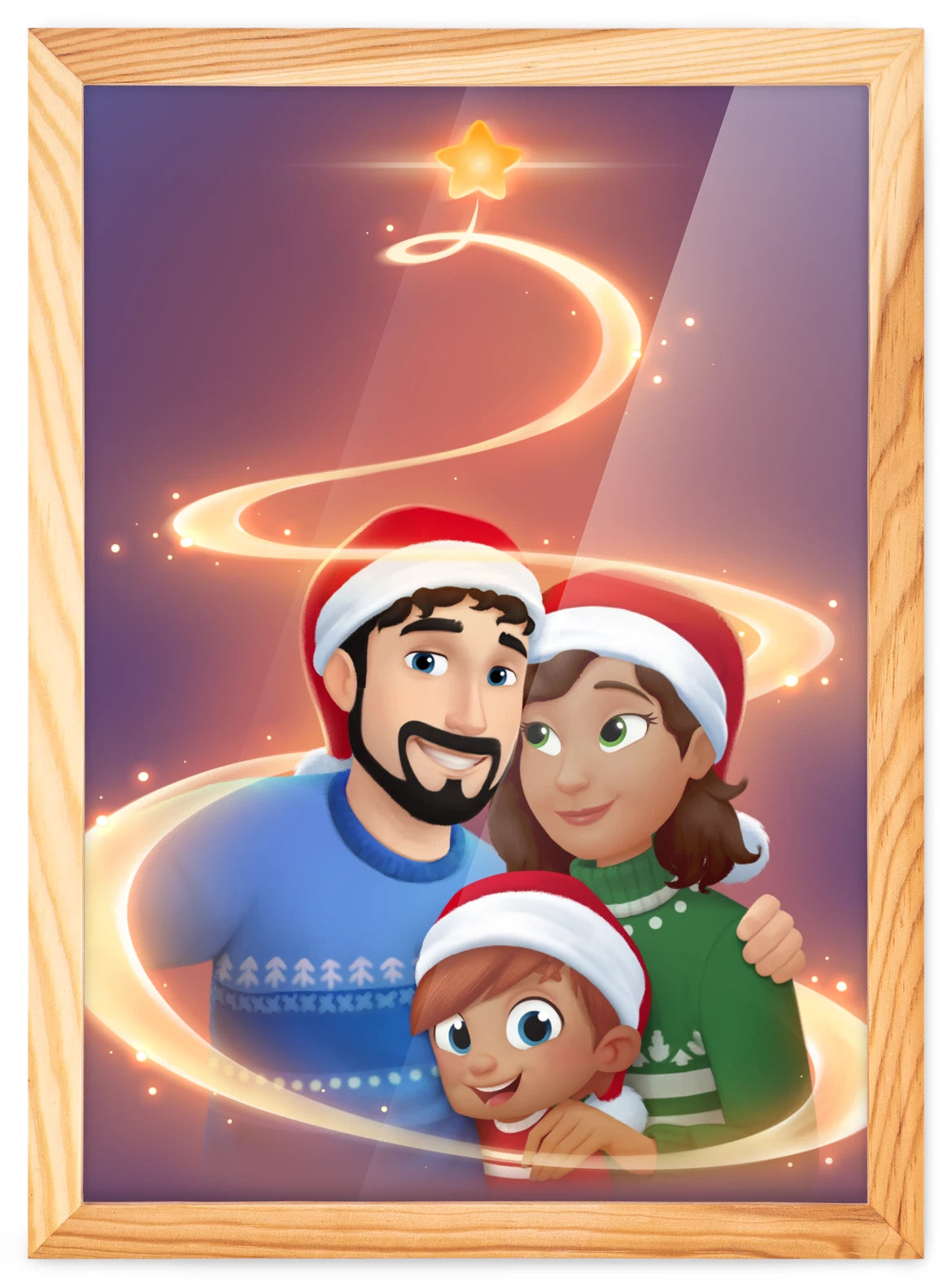 Portrait de Noël pour famille