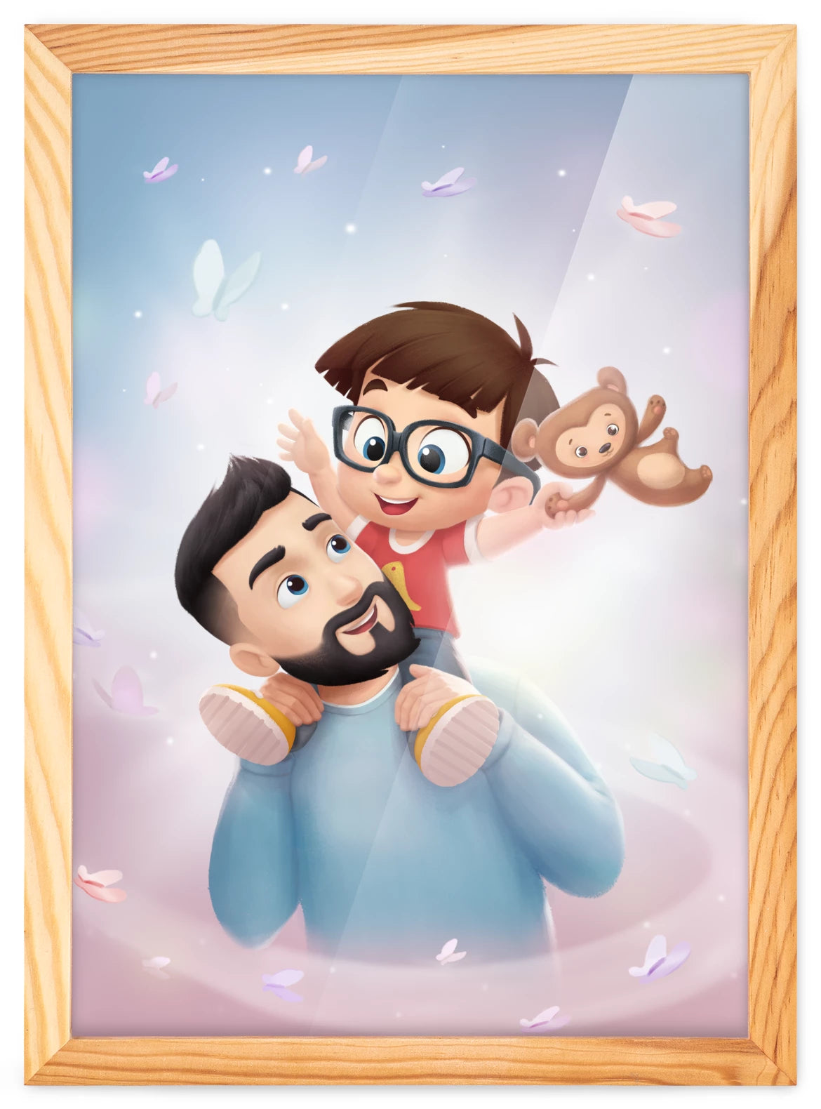 Portrait pour papa + enfant