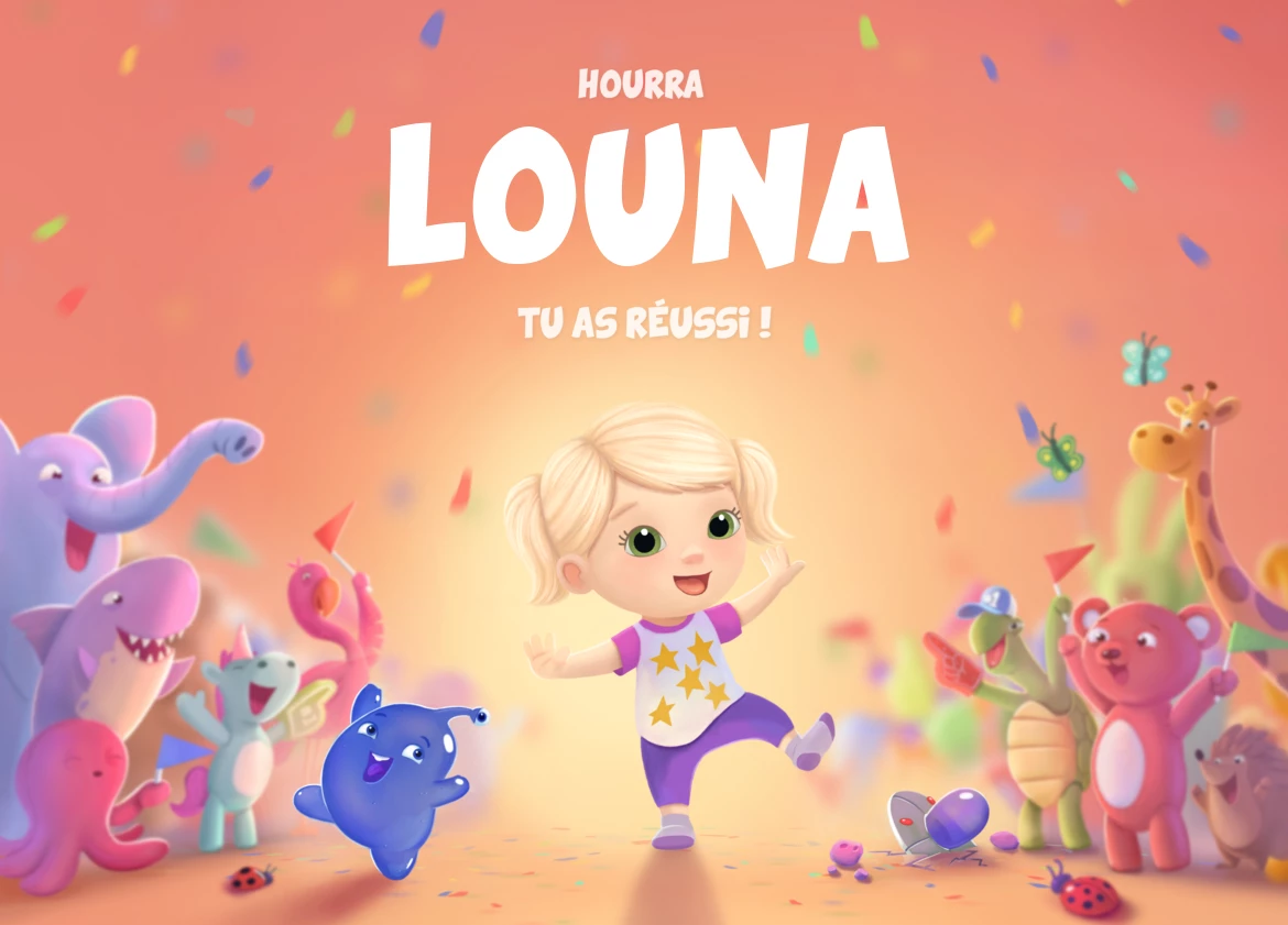 Hourra, Louna ! Tu as réussi !