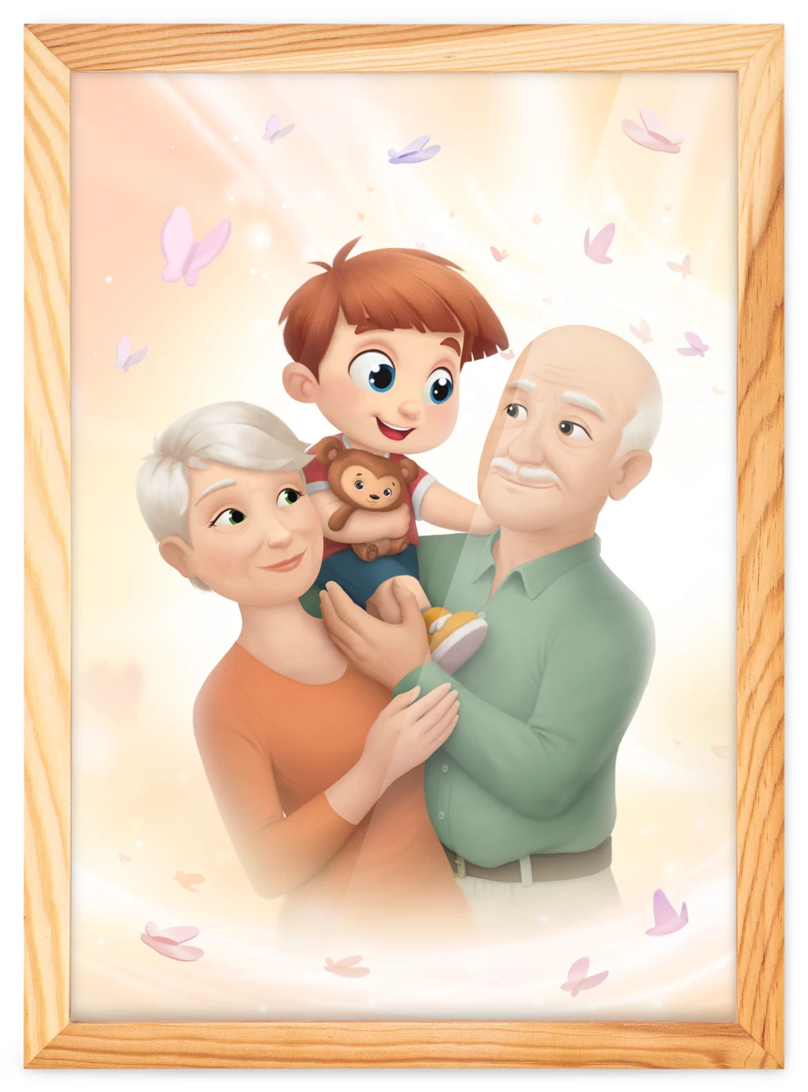 Portrait grands-parents + enfant