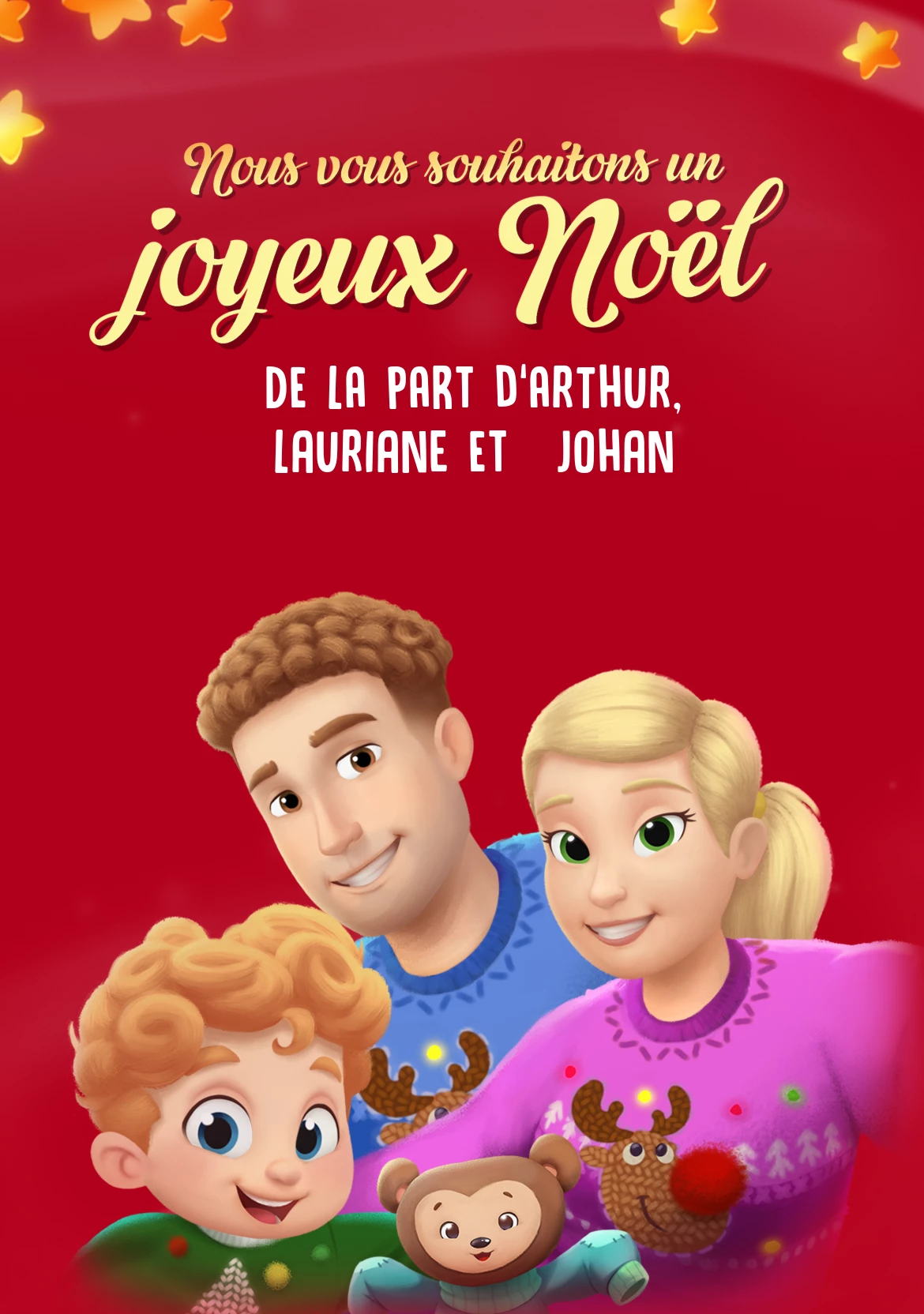 Joyeux Noël, de la part de Maëva, Lauriane et Johan