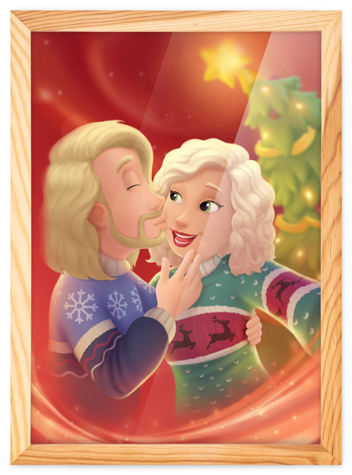 Portrait de Noël avec votre amoureuse