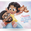 Couverture du livre personnalisé pour Papa et une petite fille.