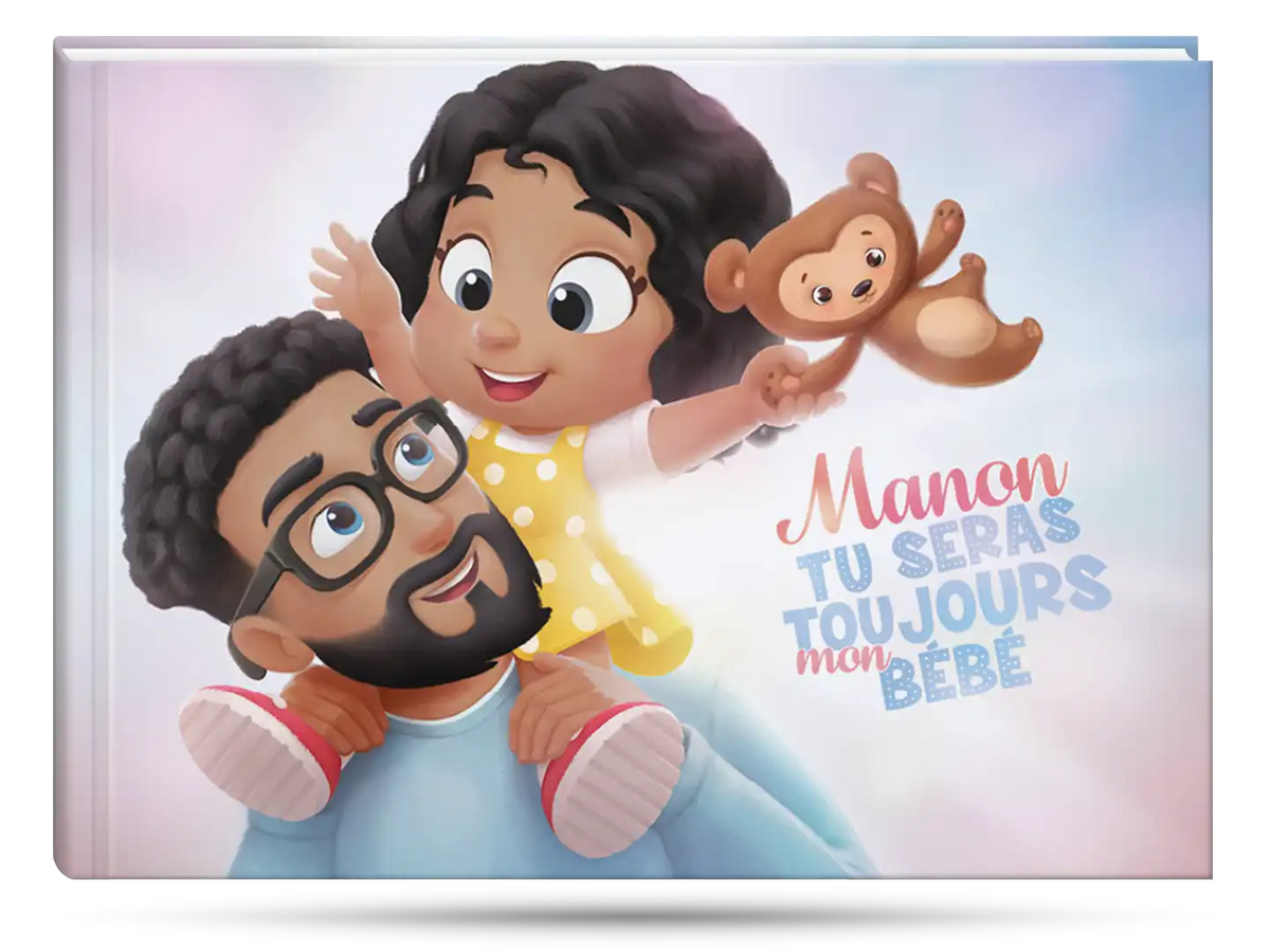 Couverture du livre personnalisé pour Papa et une petite fille.