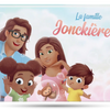 Livre personnalisé pour Papa, Maman et deux enfants.