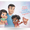 Pour un anniversaire, un cadeau de Noël ou pour la fête des pères, ce livre personnalisé pour Papa et deux enfants sera un cadeau formidable.