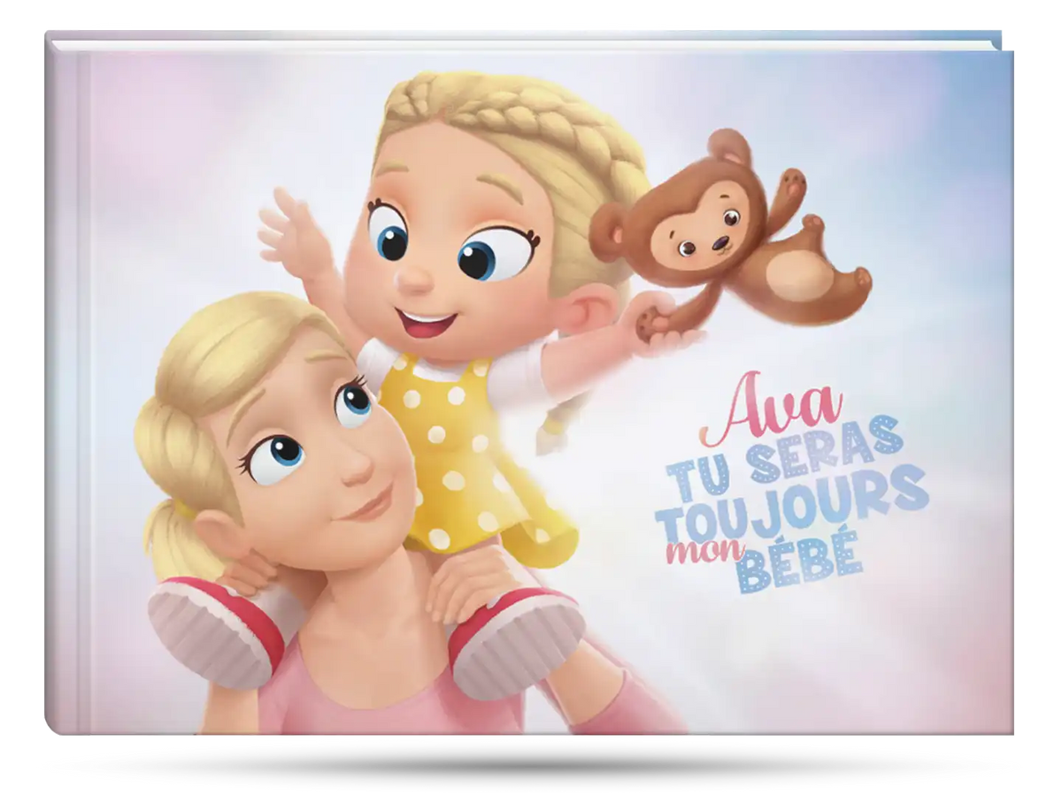 Couverture du meilleur livre personnalisé pour une maman et sa petite fille: le cadeau idéal de fête des mères.