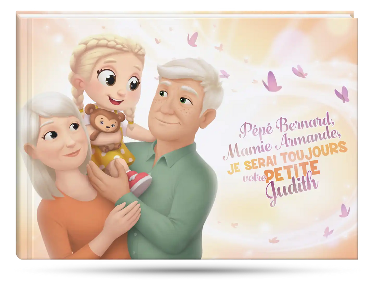 Livre personnalisé pour Mamie et papy, un cadeau idéal.