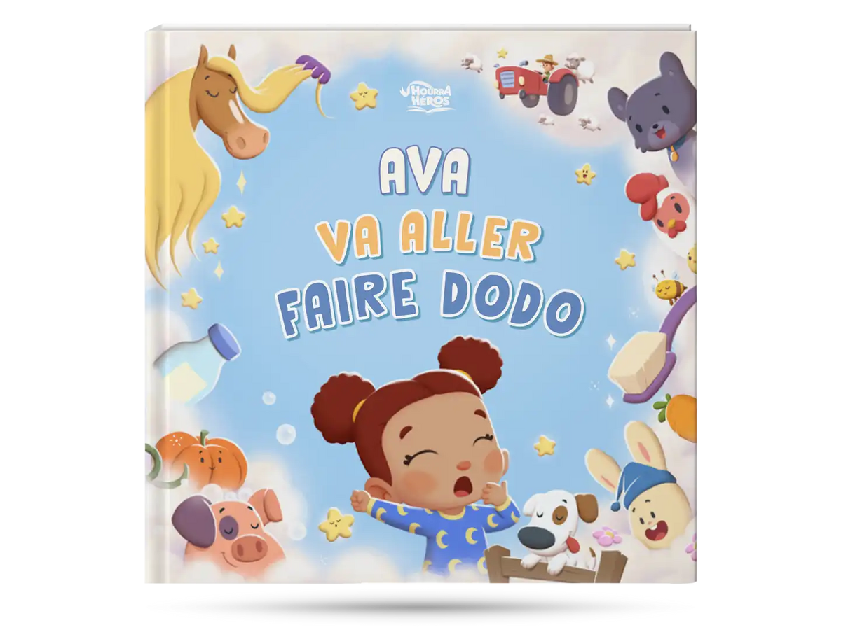Couverture du livre personnalisé sur la routne du dodo, un cadeau précieux et utile pour les enfants en bas âge.