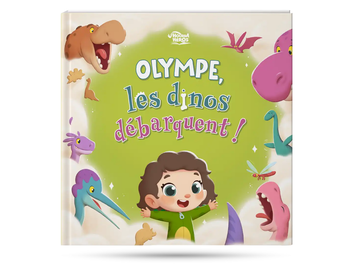 Voici la couverture du meilleur livre sur les dinosaures. En plus, ce cadeau est entièrement personnalisé !