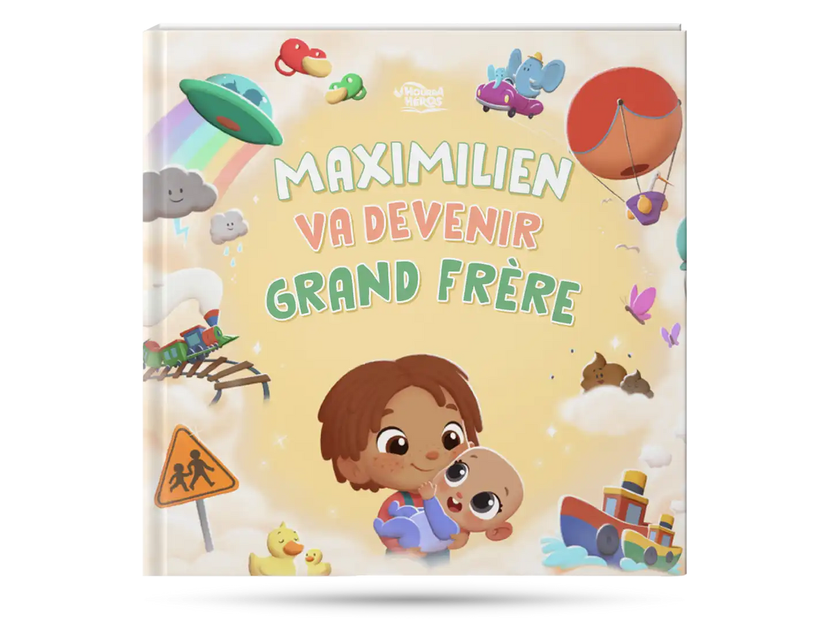 Couverture du meilleur livre sur la fraternité  : ce livre met en avant la relation grand frère / enfant.
