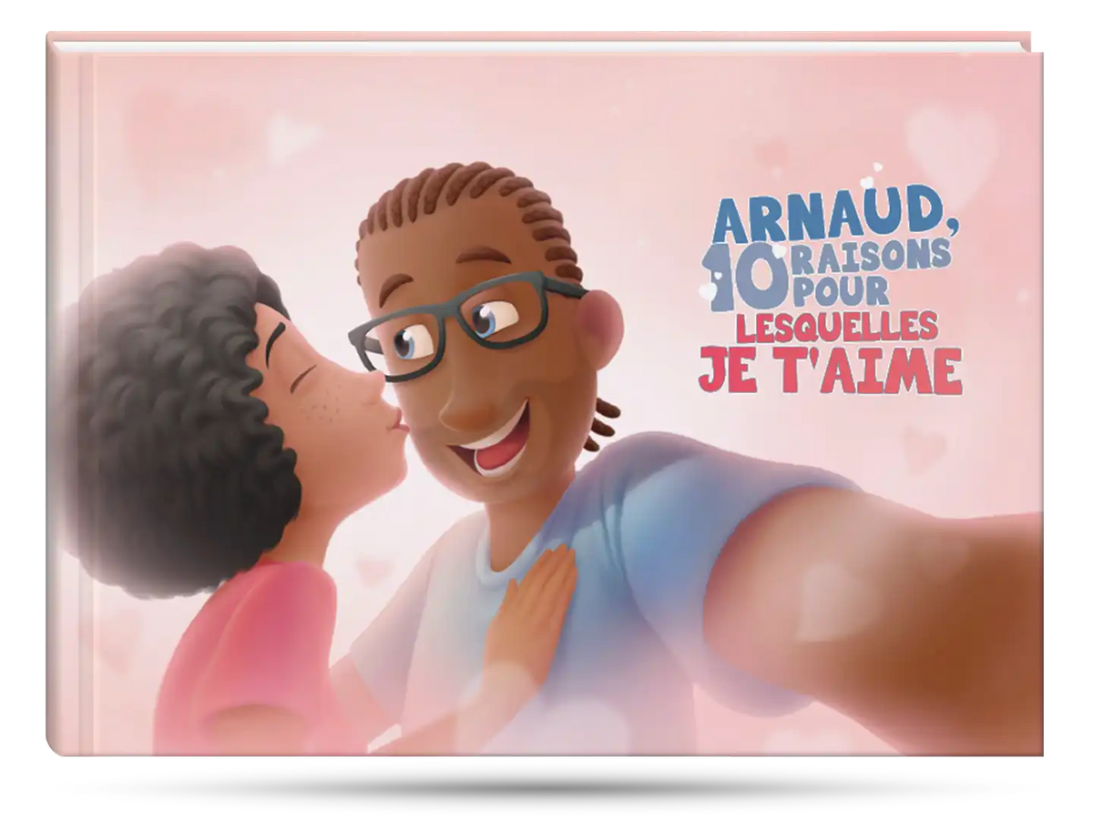 Couverture du livre d'amour de la Saint Valentin, à offrir pour votre copain ou mari.