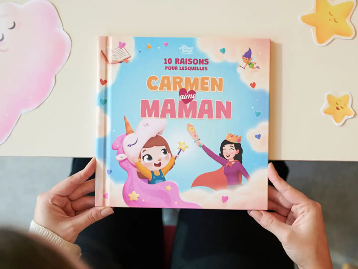 La couverture du livre personnalisé pour maman et sa fille peut également être personnalisée.