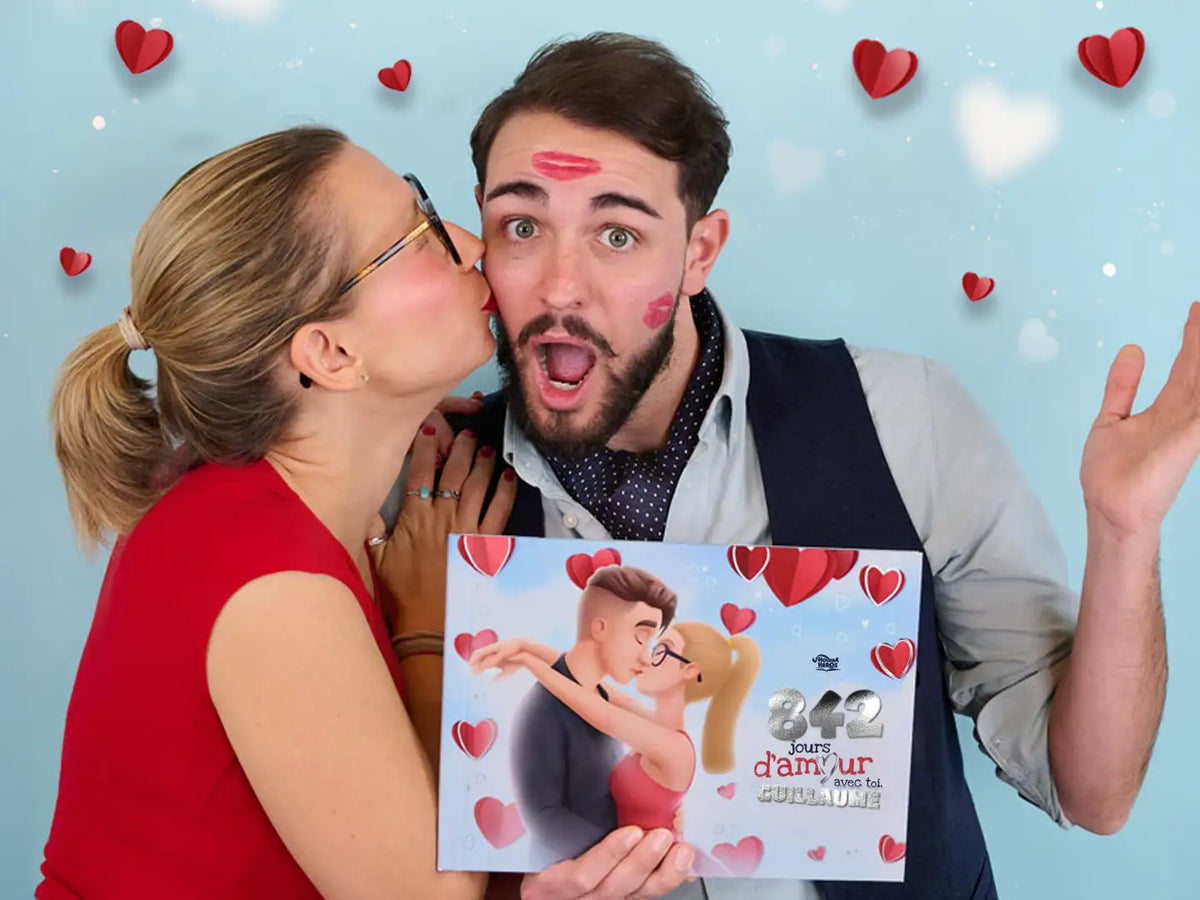 Amusement garanti en lisant ce nouveau livre personnalisé pour couples, un cadeau idéal pour la Saint-Valentin pour un petit ami.