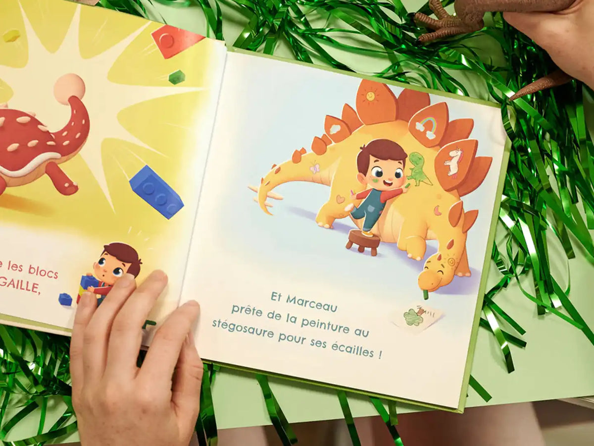 Les aventures folles de ces histoires avec les dinosaures permettront à votre enfant d'interagir avec vous.