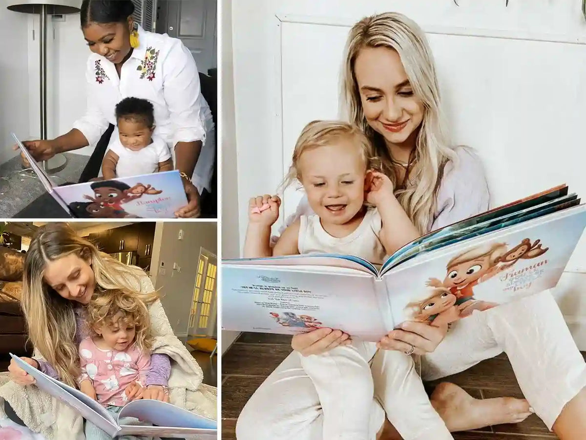 Maman et son enfant vont adorer leur cadeau personnalisé : un livre Hourra Héros où ils se retrouvent dans chaque histoire.