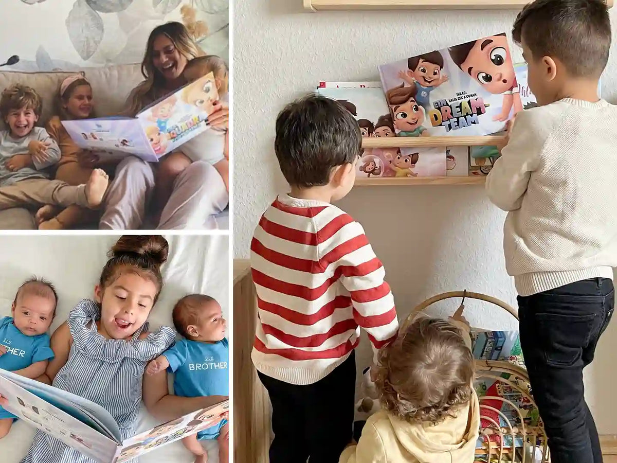 Quel que soit leurs âges, les enfants adorent leur livre personnalisé pour les enfants "une équipe de rêve".