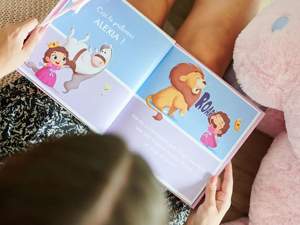 Le courage, l'obstination et la bravoure sont des qualités illustrées par cette histoire personnalisée pour les petites princesses.