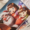 Illustration du livre de Noël avec le Père Noël et vos deux enfants. Un cadeau unique !