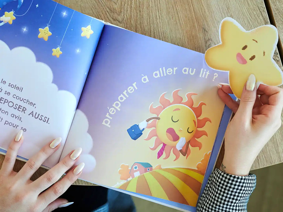 Les textes amusants et les illustrations détaillées permettent à l'enfant de prendre de bonnes habitudes lors du coucher avec ce livre personnalisé sur le dodo.