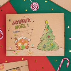 Boîte-cadeau de coloriage de Noël