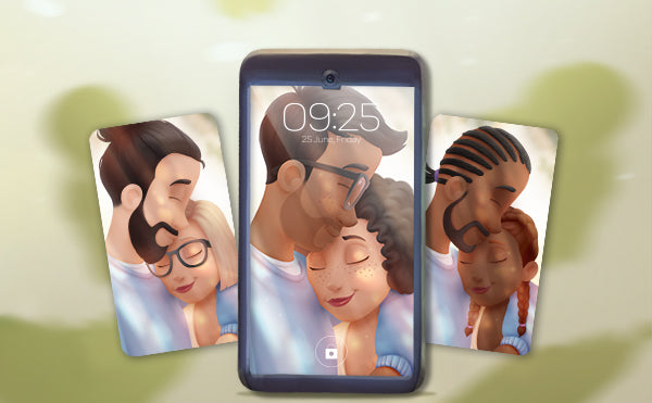 Fond d'écran personnalisé gratuit pour couples