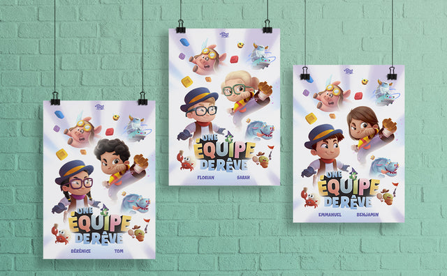 Affiche personnalisée gratuite pour deux enfants