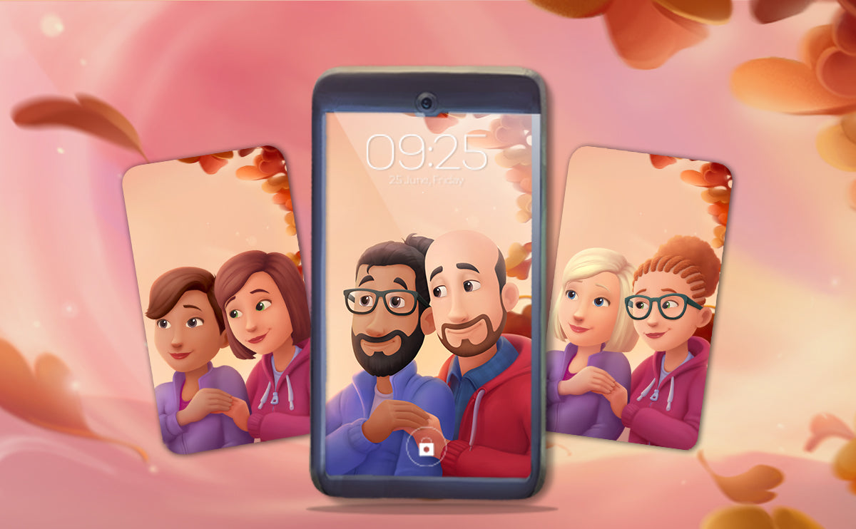 Fond d'écran personnalisé gratuit pour couples