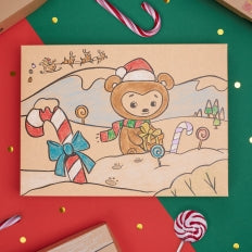 Boîte-cadeau de coloriage de Noël