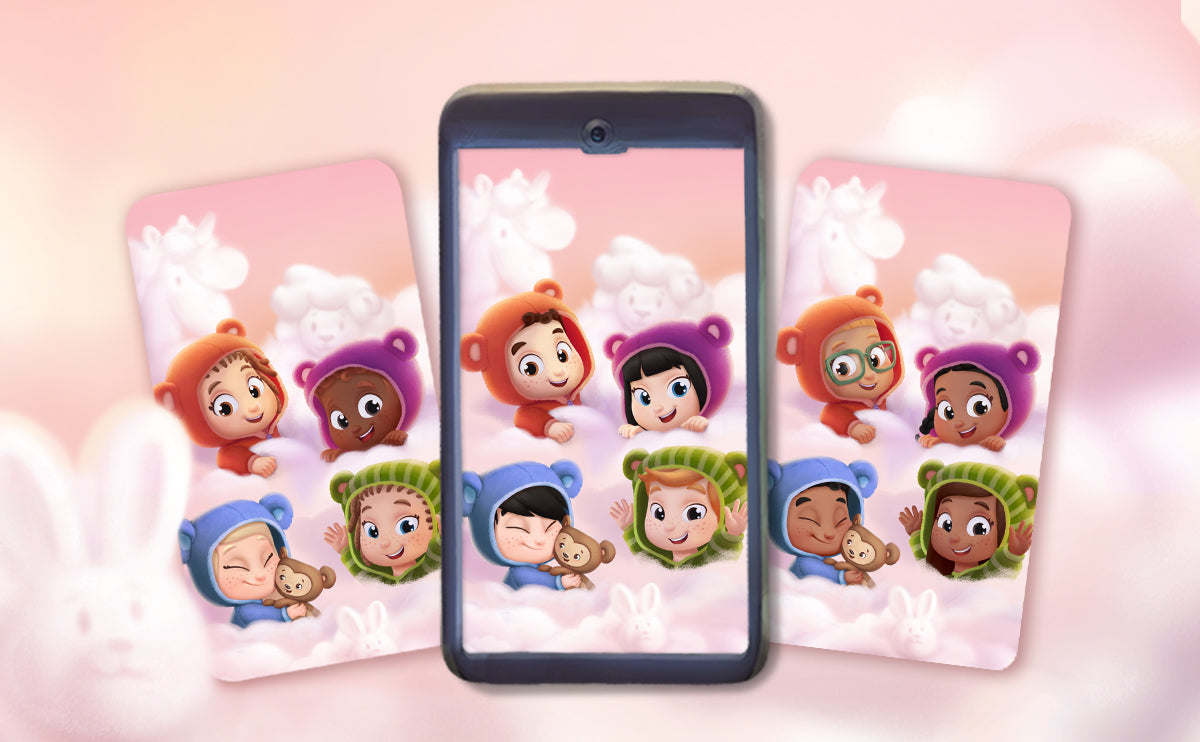 Fond d'écran personnalisé et gratuit pour quatre enfants