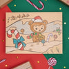 Boîte-cadeau de coloriage de Noël