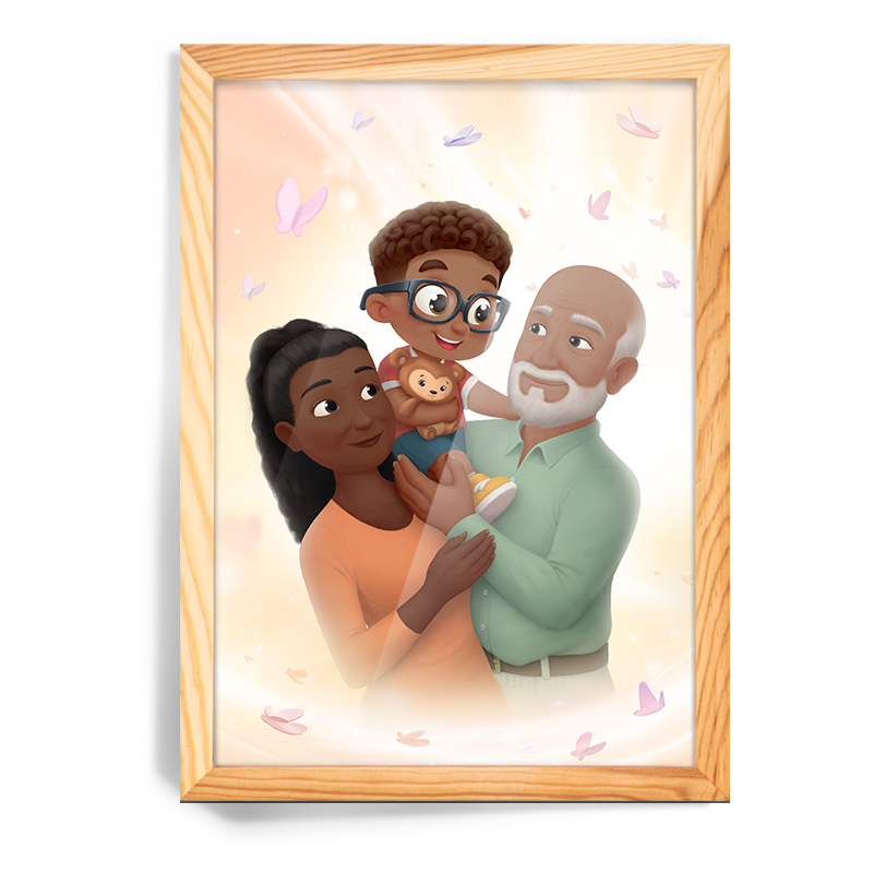 Portrait grands-parents + enfant