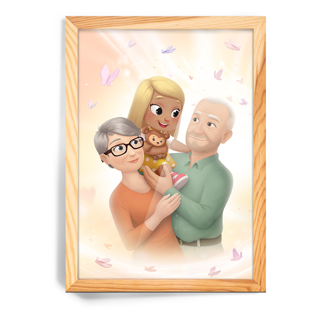 Portrait grands-parents + enfant