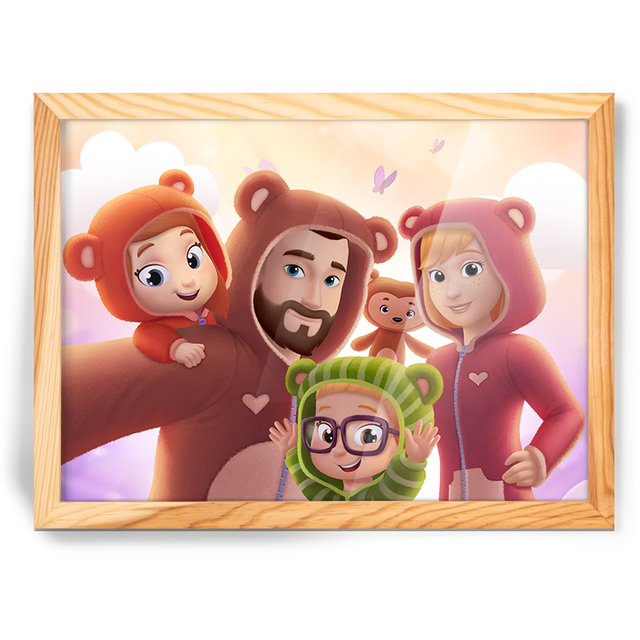 Portrait de famille à 4
