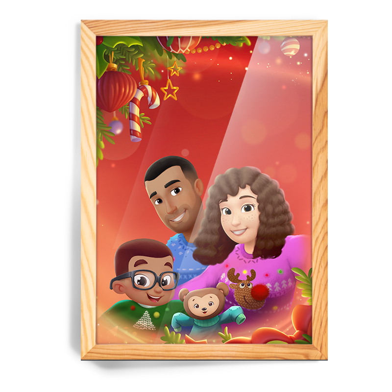 Portrait de Noël à trois