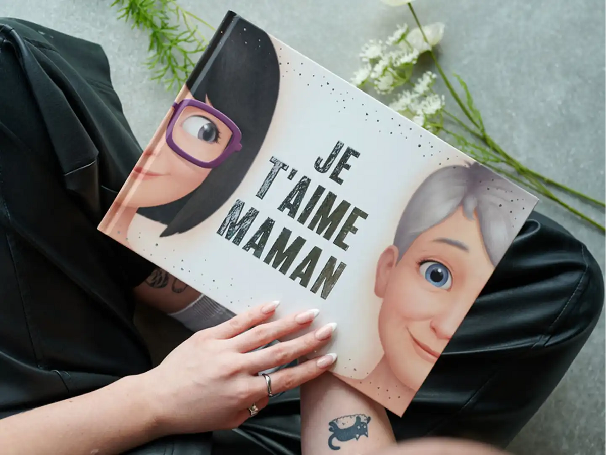 La couverture du livre personnalisé pour maman.