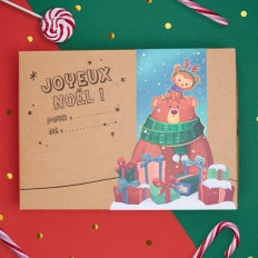 Boîte-cadeau de coloriage de Noël