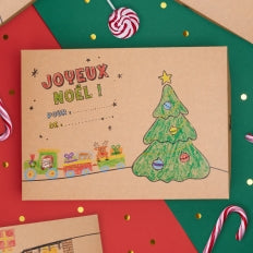 Boîte-cadeau de coloriage de Noël