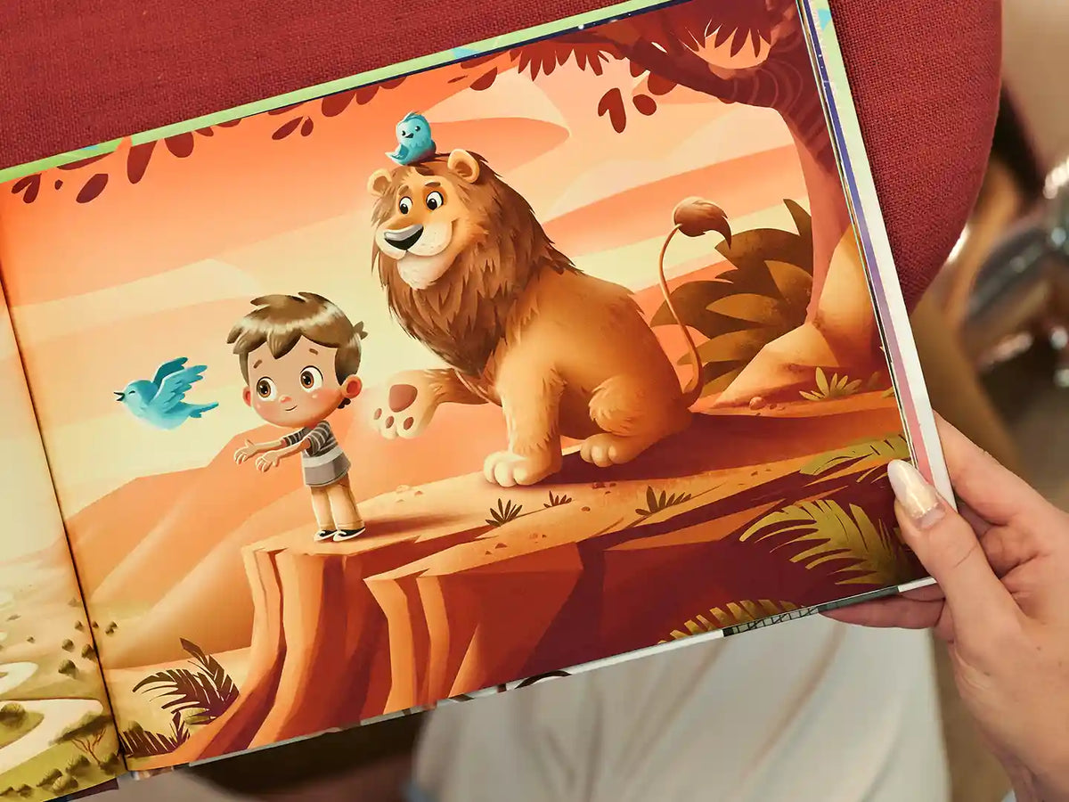 Une illustration du livre d'anniversaire personnalisé pour les enfants d'un an.