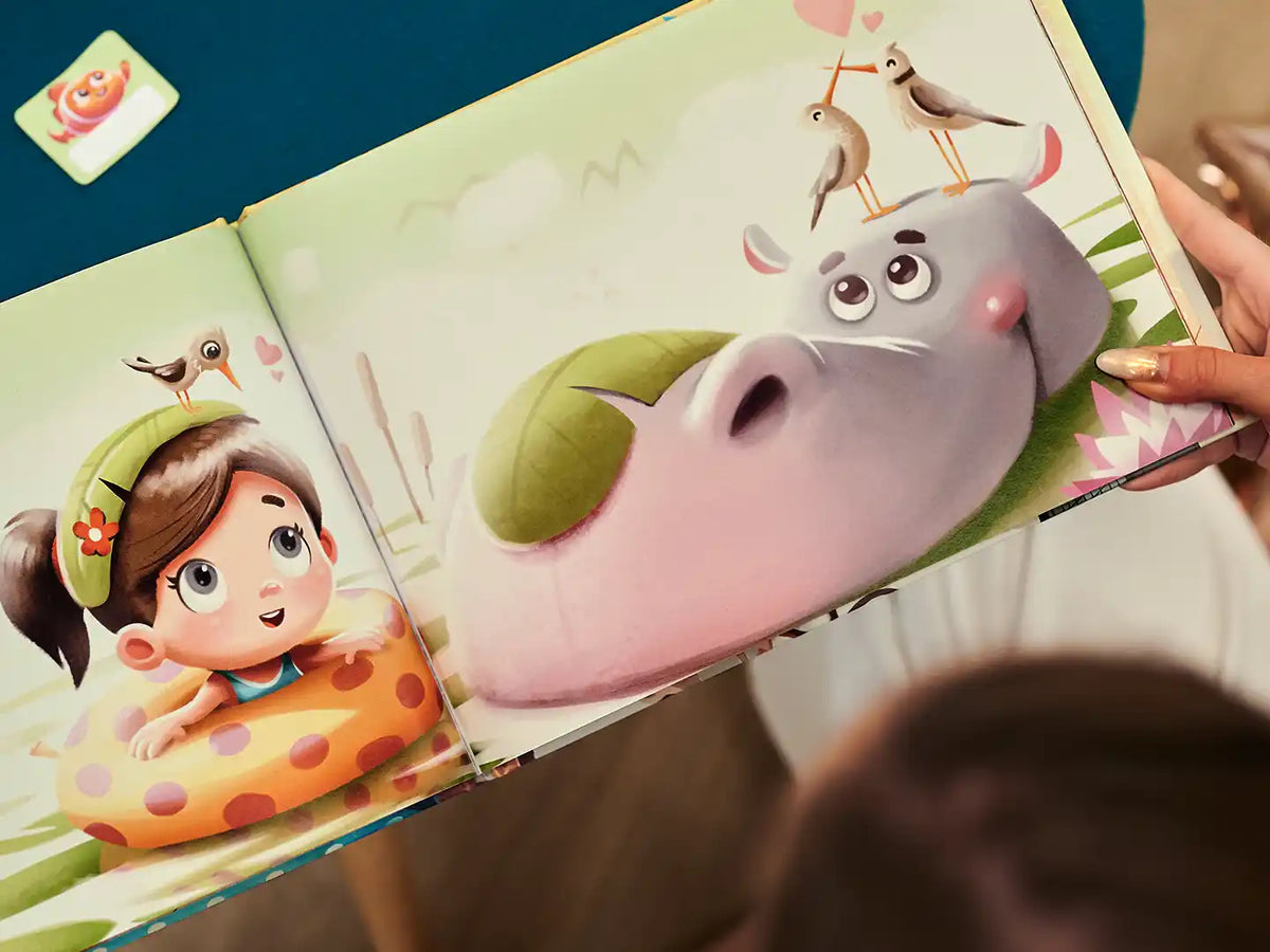 Une des illustrations du livre d'anniversaire personnalisé pour le troisième anniversaire des enfants.